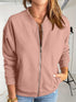 ÜBERGROSSER DAMEN ZIP SWEATSHIRT-MANTEL | LÄSSIGER LANGARM-MANTEL MIT VOLLVERSCHLUSS